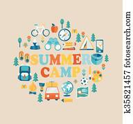sommer feiertag, und, reise, themed. sommer feiertag, und, reise, themed.