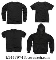 Blank black clothing