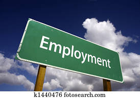 Employment Road Sign