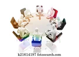 Group of people gathered around the table