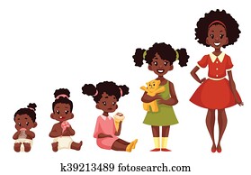 jogo, de, pretas, meninas, de, recem nascido, para, criança, toddler, aluno