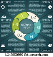 kruh, šípi, infographics, diagram, graph.