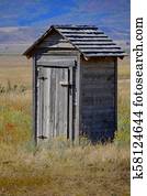 Old Outhouse in Ghost Town Countryside Abandoned Historical Area Old Outhouse in Ghost Town Countryside Abandoned Historical Area