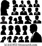 simples, silueta, pessoas, retratos