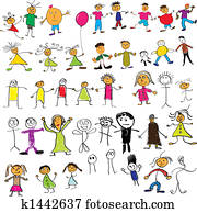 ילד, כמו, ציורים