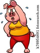 להתאמן, חזיר