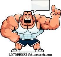 karikatur, trainer, sprechen karikatur, trainer, sprechen