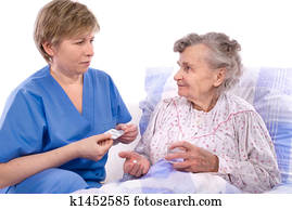 nurse with a senior woman nurse with a senior woman