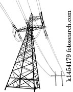 Power lines and pylons Power lines and pylons