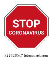Stop coronavirus road sign Stop coronavirus road sign