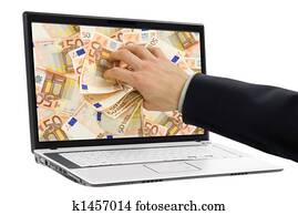 Taking money out of the screen