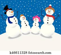 חג המולד, איש שלג, משפחה