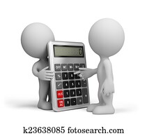 A man with a calculator