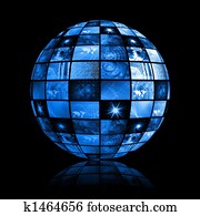 Blue Futuristic Digital TV Background Blue Futuristic Digital TV Background