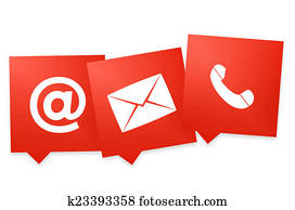 Contact us icon one color symbol design