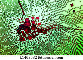 eletrônico, tecnologias, conceito