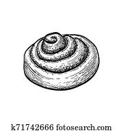 Cinnamon Roll Clipart | Our Top 880 Cinnamon Roll EPS Images | Fotosearch