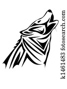 Tribal wolf Tribal wolf