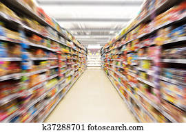 vazio, supermercado, corredor