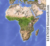 africa,, האפל, מפה של הקלה