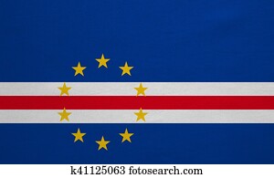 Flag of Cape Verde real detailed fabric texture