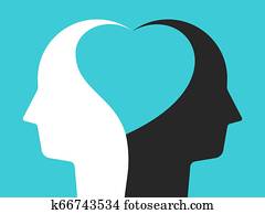 Heads united by heart