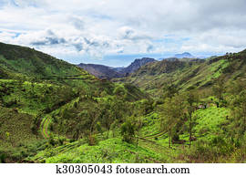 Serra Malagueta mountains in Santiago Island Cape Verde - Cabo Verde