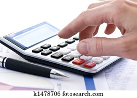 Tax calculator and pen Tax calculator and pen