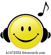 שמח, מוסיקה, אזניות, הערה מוסיקלית