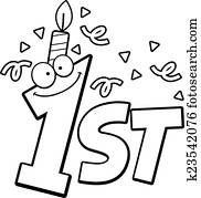 Cartoon 1st Birthday Cartoon 1st Birthday
