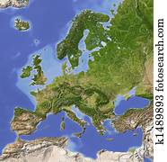 europe,, האפל, מפה של הקלה