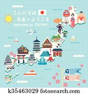 Japan travel map Japan travel map