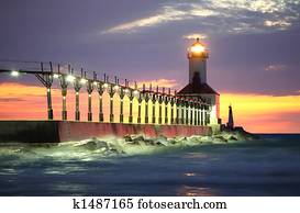 Michigan City Lighthouse, Michigan City, Indiana Michigan City Lighthouse, Michigan City, Indiana