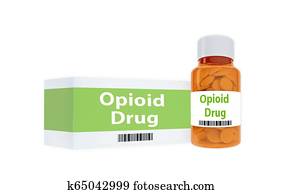 Opioid Drug concept Opioid Drug concept