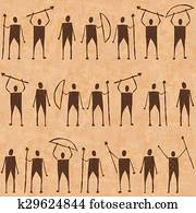 cave paintings stick figures