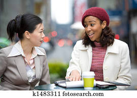 reunión negocio, en la ciudad