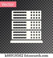 White Server, Data, Web Hosting icon isolated on transparent background. Vector Illustration White Server, Data, Web Hosting icon isolated on transparent background. Vector Illustration
