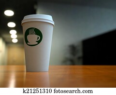 נייר, כוס של קפה, ב, משרד