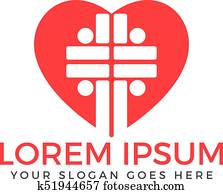 사람, 교회, 벡터, 로고, 디자인, 본뜨는 공구, .