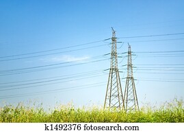electricity pylon electricity pylon