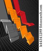 three falling diagram arrows