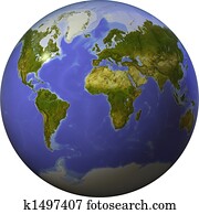 World on one side of a sphere World on one side of a sphere
