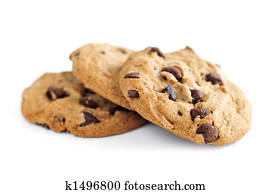 עוגיות של שבב של השוקולד