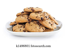 עוגיות של שבב של השוקולד