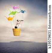 Businessman looking for new business Businessman looking for new business