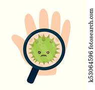 Cute angry evil bad fly germ virus Cute angry evil bad fly germ virus