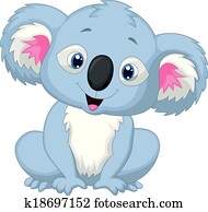 cute, koala, caricatura