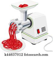 elektrisch, fleischwolf, mit, mincemeat., küche ausrüstungen elektrisch, fleischwolf, mit, mincemeat., küche ausrüstungen