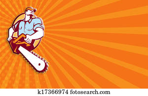 Lumberjack Tree Surgeon Arborist Chainsaw Retro Lumberjack Tree Surgeon Arborist Chainsaw Retro