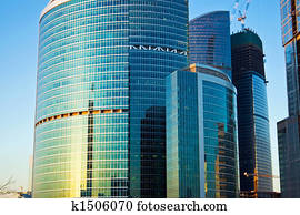 Modern office buildings